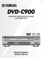 Yamaha DVDC-900 - Owners Manual 